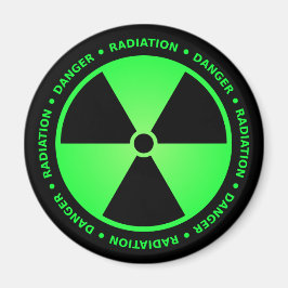 Imán Aviso de radiación verde