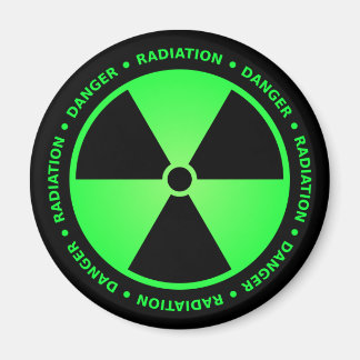 Imán Aviso de radiación verde
