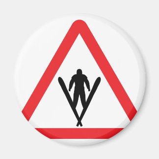 Imán aviso de salto de esquí