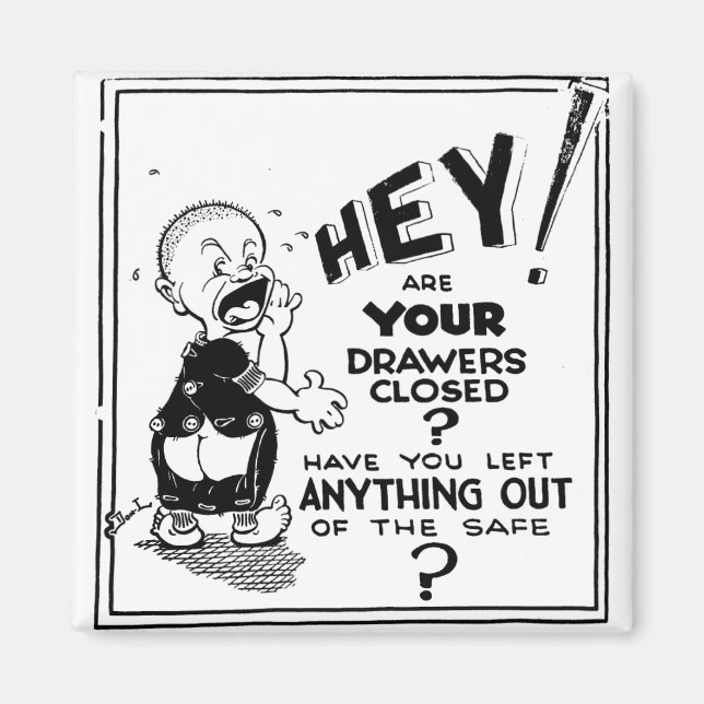 Imán Aviso de secreto de proyecto de Manhattan (Frente)