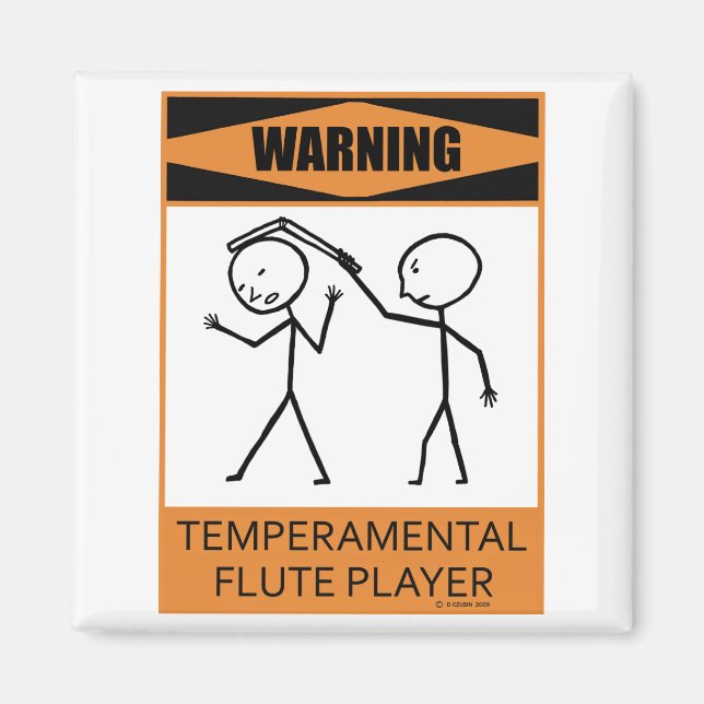 Imán Aviso del jugador de flauta de temperatura (Frente)