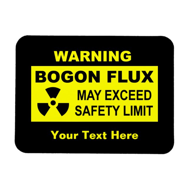Imán Aviso: Flux de Bogon (Horizontal)