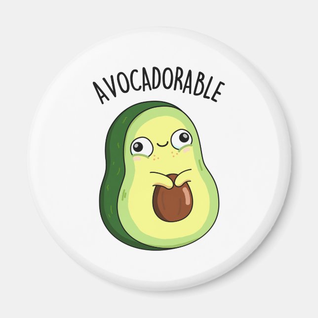 Imán Avoc adorable Funny Aguacate Pun (Frente)