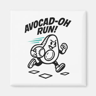 Imán Avocad-oh divertido juego de palabras Aguacate Ven