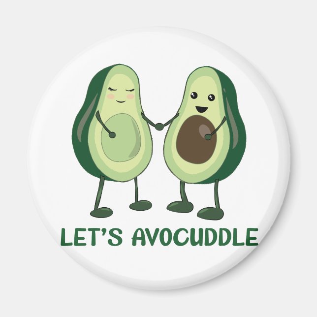 Imán Avocuddle - Funny Aguacate Pun (Frente)