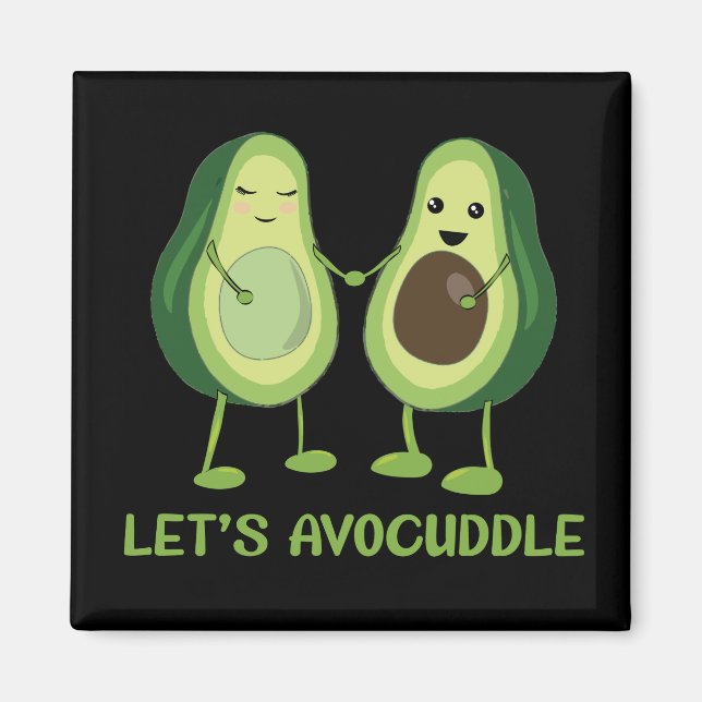 Imán Avocuddle - Funny Aguacate Pun (Frente)
