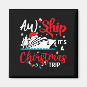 Imán Aw Ship Sus Navidades Viaje Cruise Xmas Luces Holi