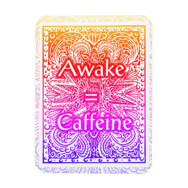 Imán Awake=Caffeine - Cita de declaración positiva (Vertical)