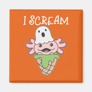 Imán Axoloteen Halloween Fantasma I Grito de pepino