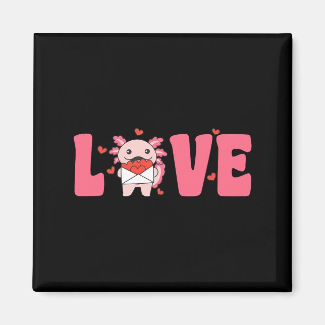 Imán Axolotl Animals With Hearts Love Premium Tri-blend (Frente)