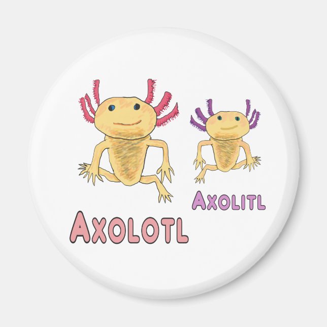 Imán Axolotl Axolitl Pun (Frente)
