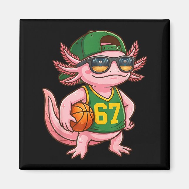 Imán Axolotl Basketball 67 Gen Alpha Slang Srts Men Boy (Frente)