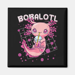 Imán Axolotl Boba Tea Bubble Tea Kawaii Anime Japonés