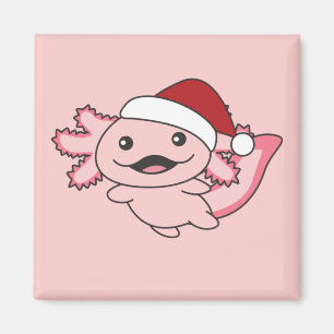 Imán Axolotl Merry Christmas Winter Axolotl Magnet