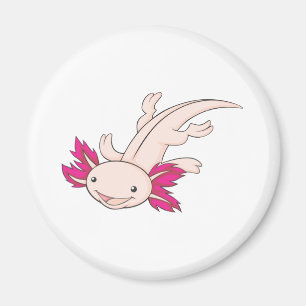 Imán Axolotl mexicano feliz