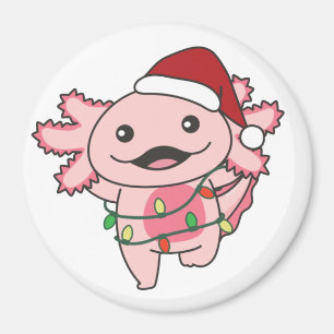 Imán Axolotl Navidades Animales de Invierno Axolotls Ma