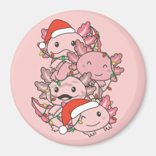 Imán Axolotl Navidades de árboles de Navidad Animales A