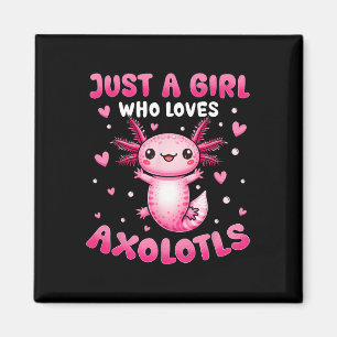 Imán Axolotl Para Chicas Sólo Un Chica Que Ama A Axolot