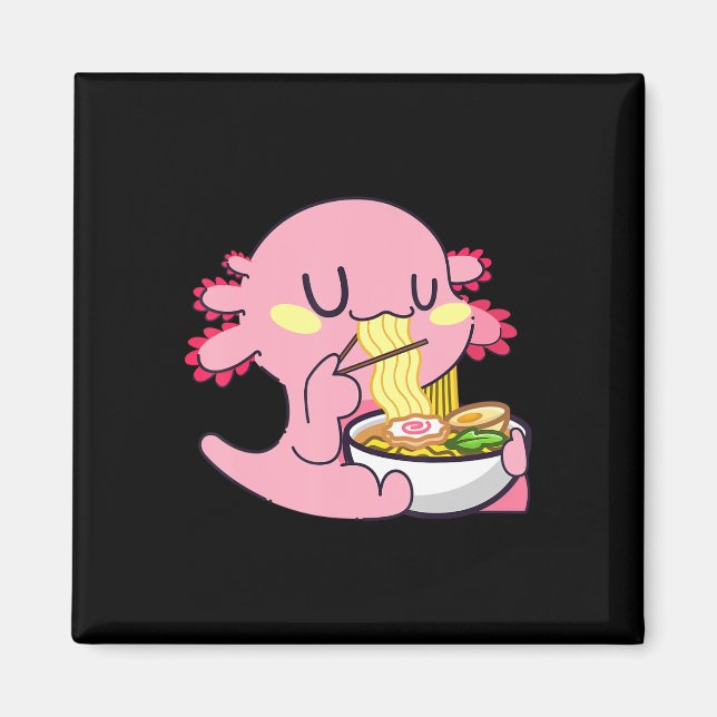Imán Axolotl Ramen Anime Kawaii Ama a los Chicas de fid (Frente)