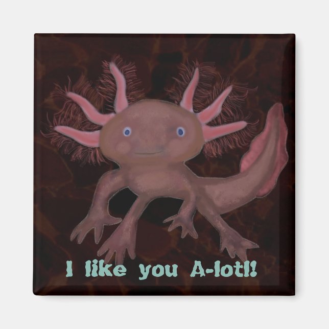 Imán Axolotl Valentine Magnet (Frente)