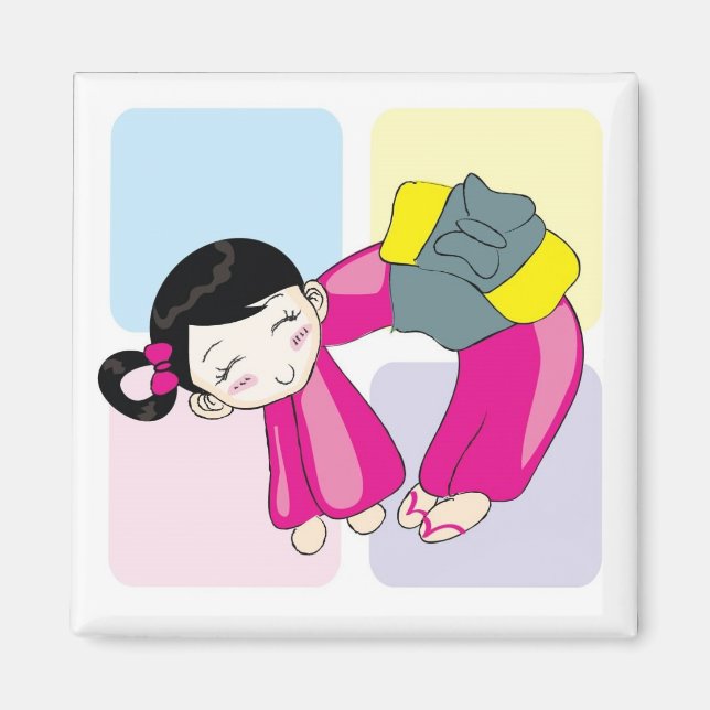 Imán Aya-chan O-form Square Magnet (Frente)