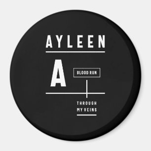Imán Ayleen Nombre Personalizado Regalo de cumpleaños