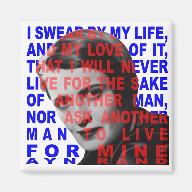Imán Ayn Rand Cita Magnet (Frente)