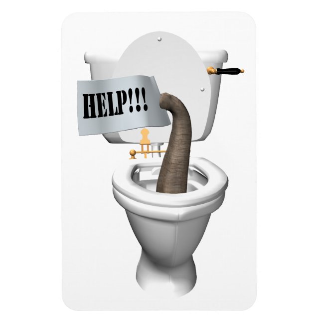 Imán ¡Ayuda! Atrapado en el inodoro (Vertical)