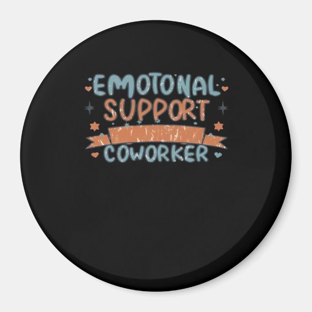 Imán Ayuda emocional Coworker Funny y Classic (Frente)