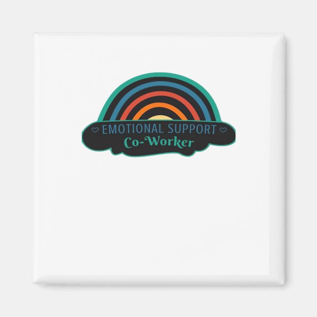 Imán Ayuda emocional Coworker Work Bestie Blue Classic (Frente)