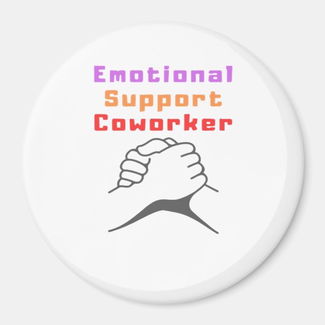 Imán Ayuda emocional Mejor Trabajador (Frente)