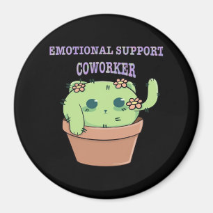 Imán Ayuda emocional Pegatinas de Coworker Cat Clásico