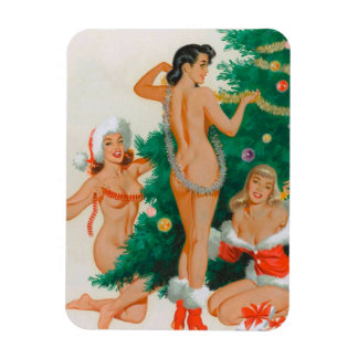 Imán Ayudantes de Santa Claus Vintage Pin up chica