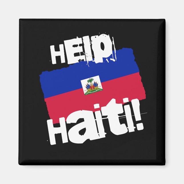 Imán ¡Ayuden a Haití! (Frente)