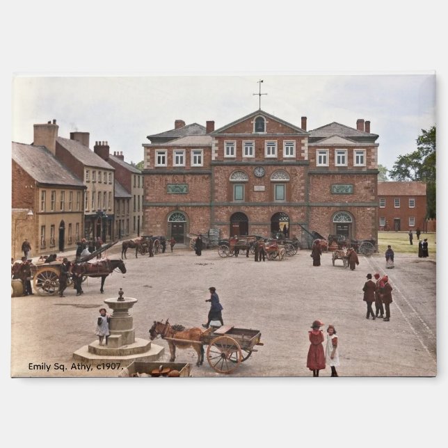 Imán Ayuntamiento, Emily Square c1907,  Athy  (Anverso)