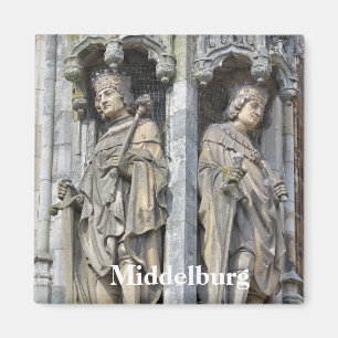 Imán ayuntamiento medieval en Middelburg, Países Bajos