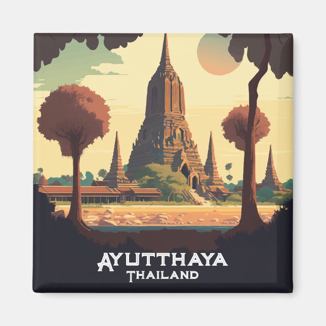 Imán Ayutthaya Tailandia Temple Sunset (Frente)