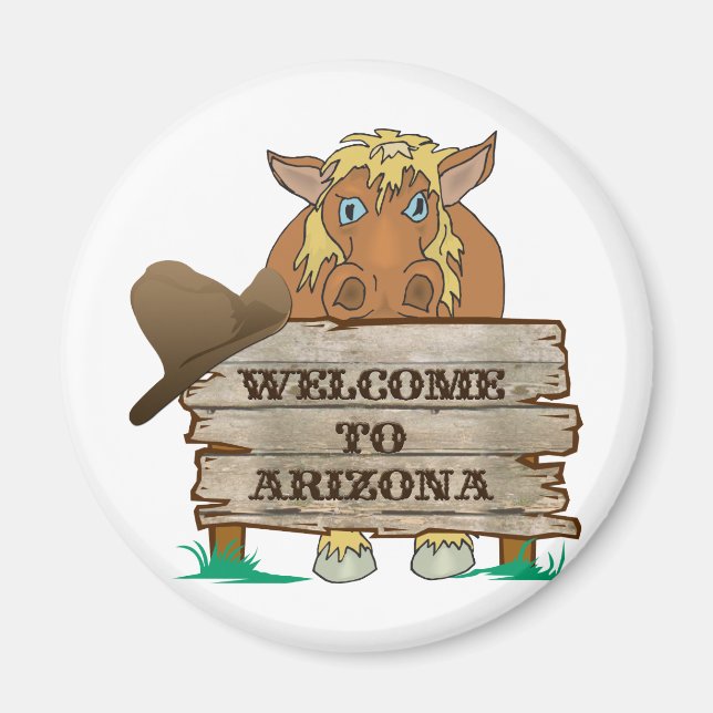 Imán AZ - Bienvenidos al Caballo de Arizona (Frente)