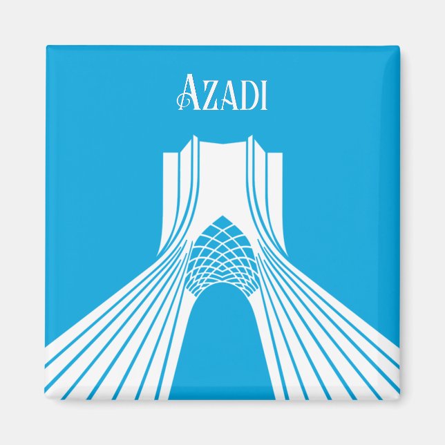 Imán Azadi Tower Turquoise Magnet (Frente)