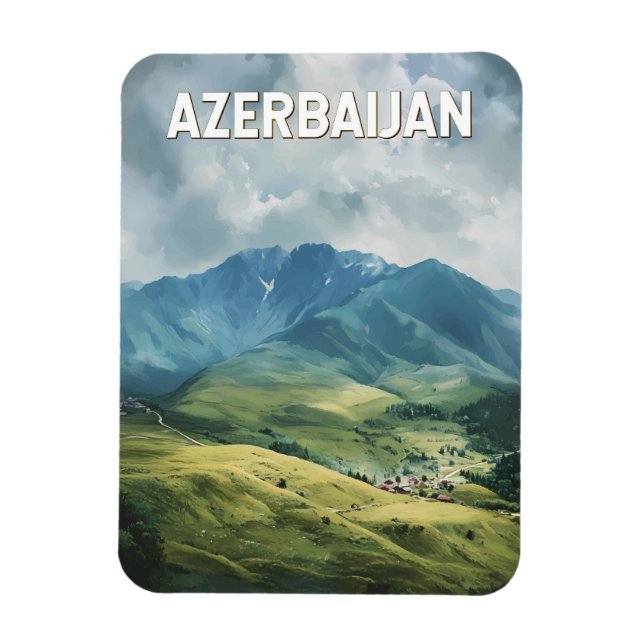 Imán Azerbaiyán: Viaje de arte de Ilustracion (Vertical)