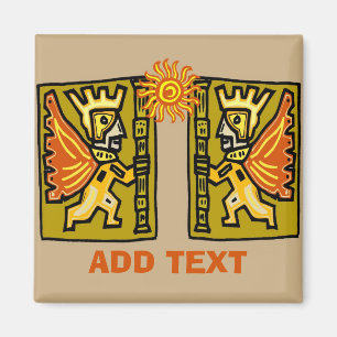 Imán Aztec Sun, editar texto,
