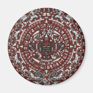 Imán azteca del refrigerador del calendario