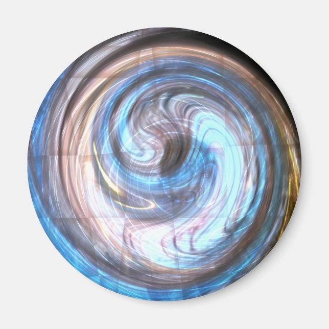 Imán Azul abstracto (Frente)