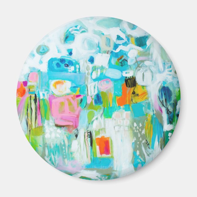 Imán Azul abstracto (Frente)