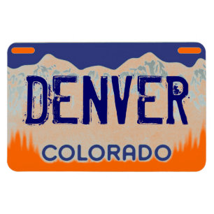 Imán azul anaranjado de la placa de Denver