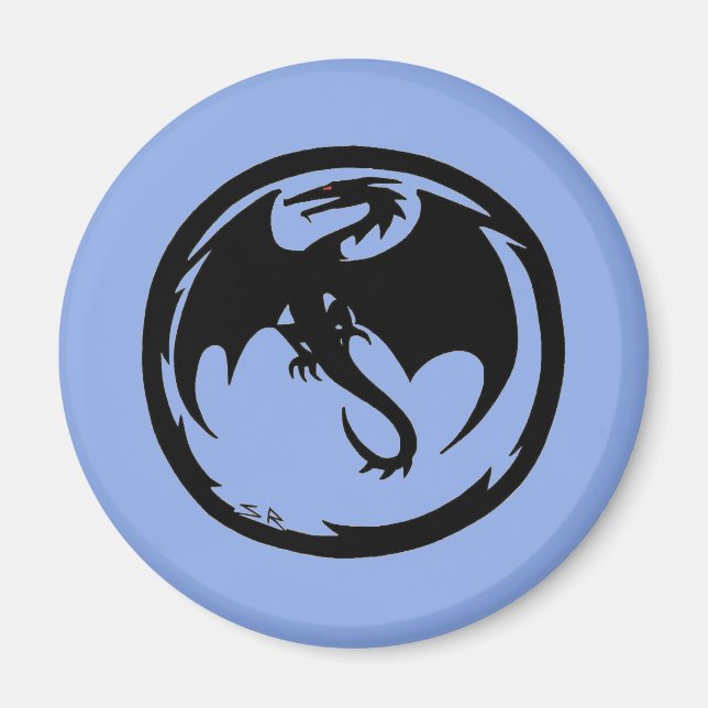 Imán azul Black Dragon (Frente)