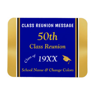 Imán Azul, blanco y oro 50° recuerdos de Reunión