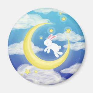 Imán Azul conejito lunar