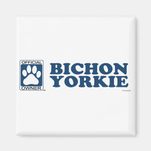 Imán Azul de Bichon Yorkie