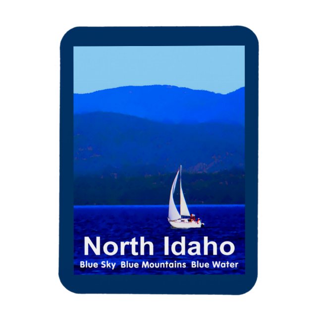 Imán Azul de Idaho del Norte (Vertical)